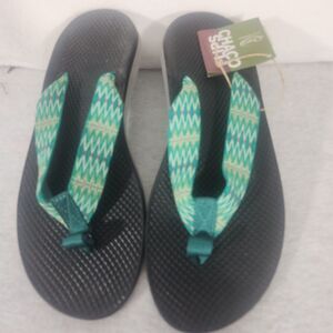 Chaco Ecotread Flips Turquoise/Gray Womens Size 10 Flip Flop Sandals New